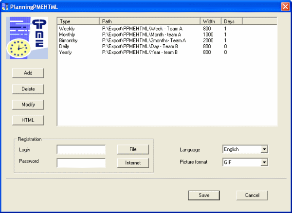 Planning html consola