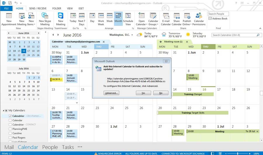 Compartir un calendario en Outlook