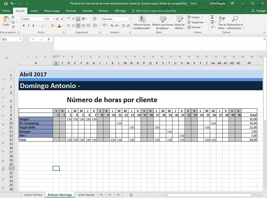 Crear Una Plantilla De Planning En Excel Con Planningpme