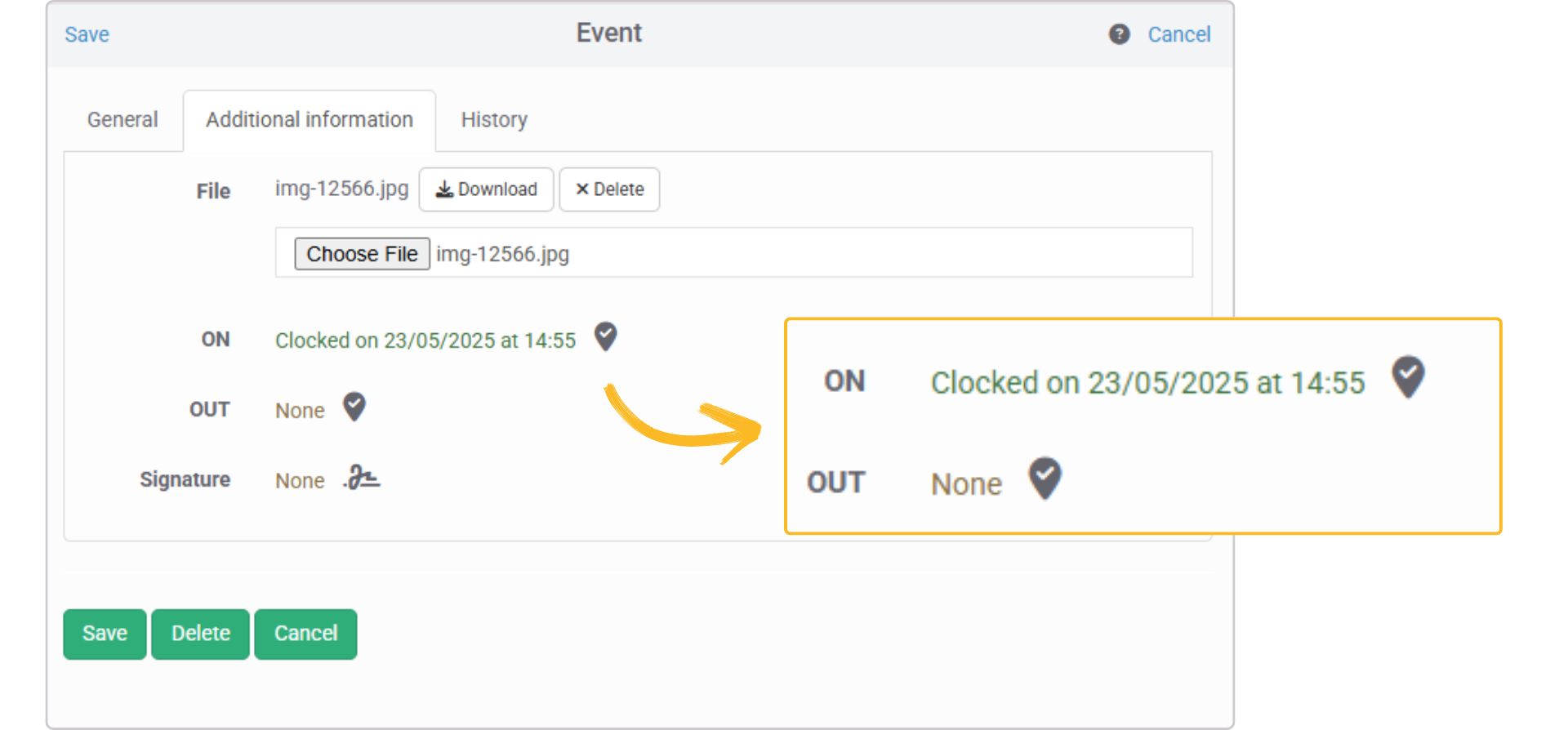 Check-in con geolocalizacin