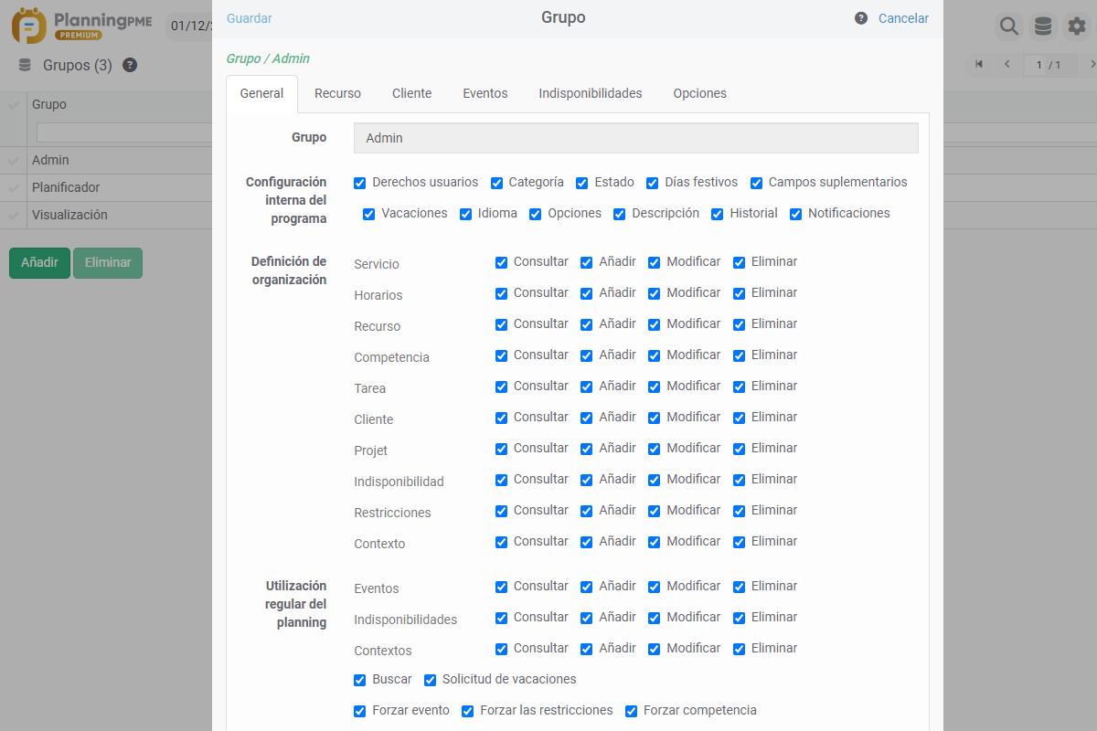 Creacin de grupos con accesos especficos