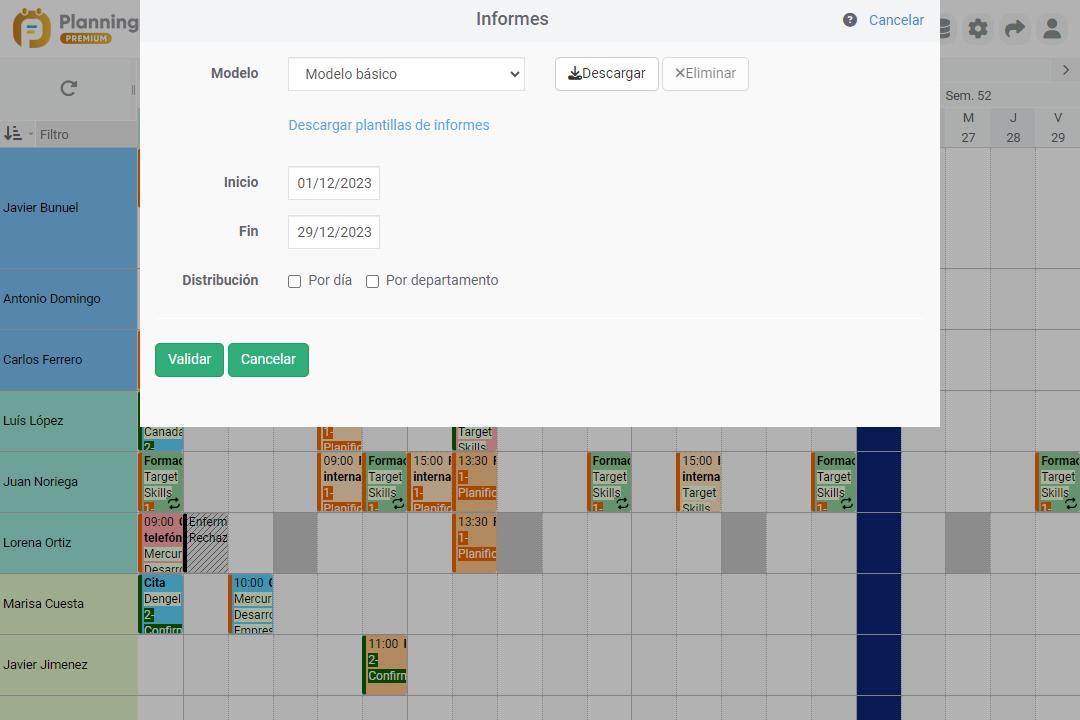 Exportar un informe Excel