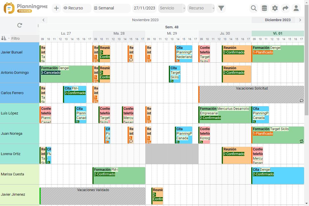 Administrar su agenda en lnea