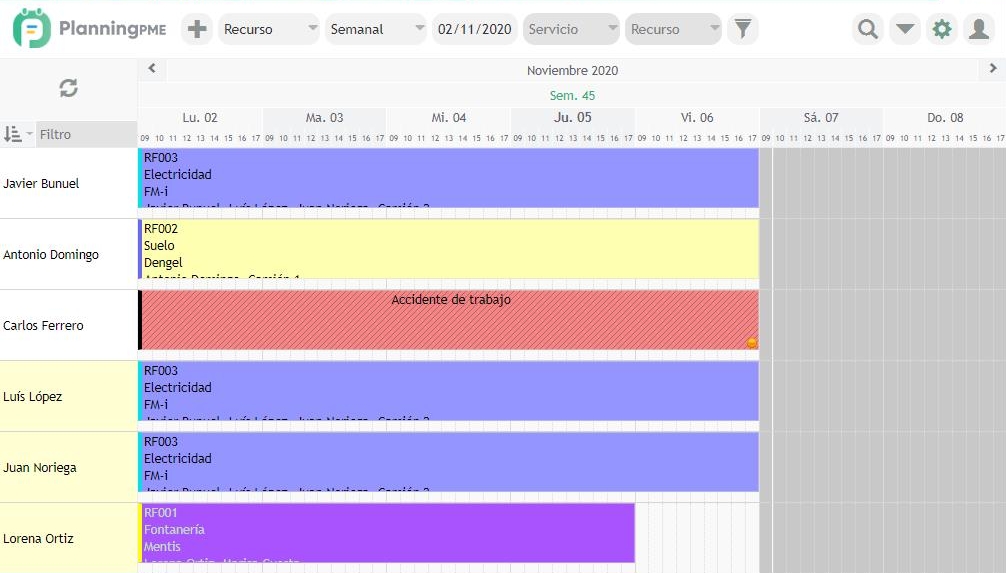 Planning de obras