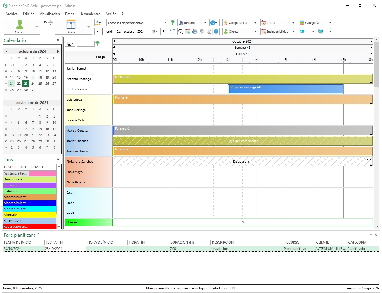 Plan de trabajo diario