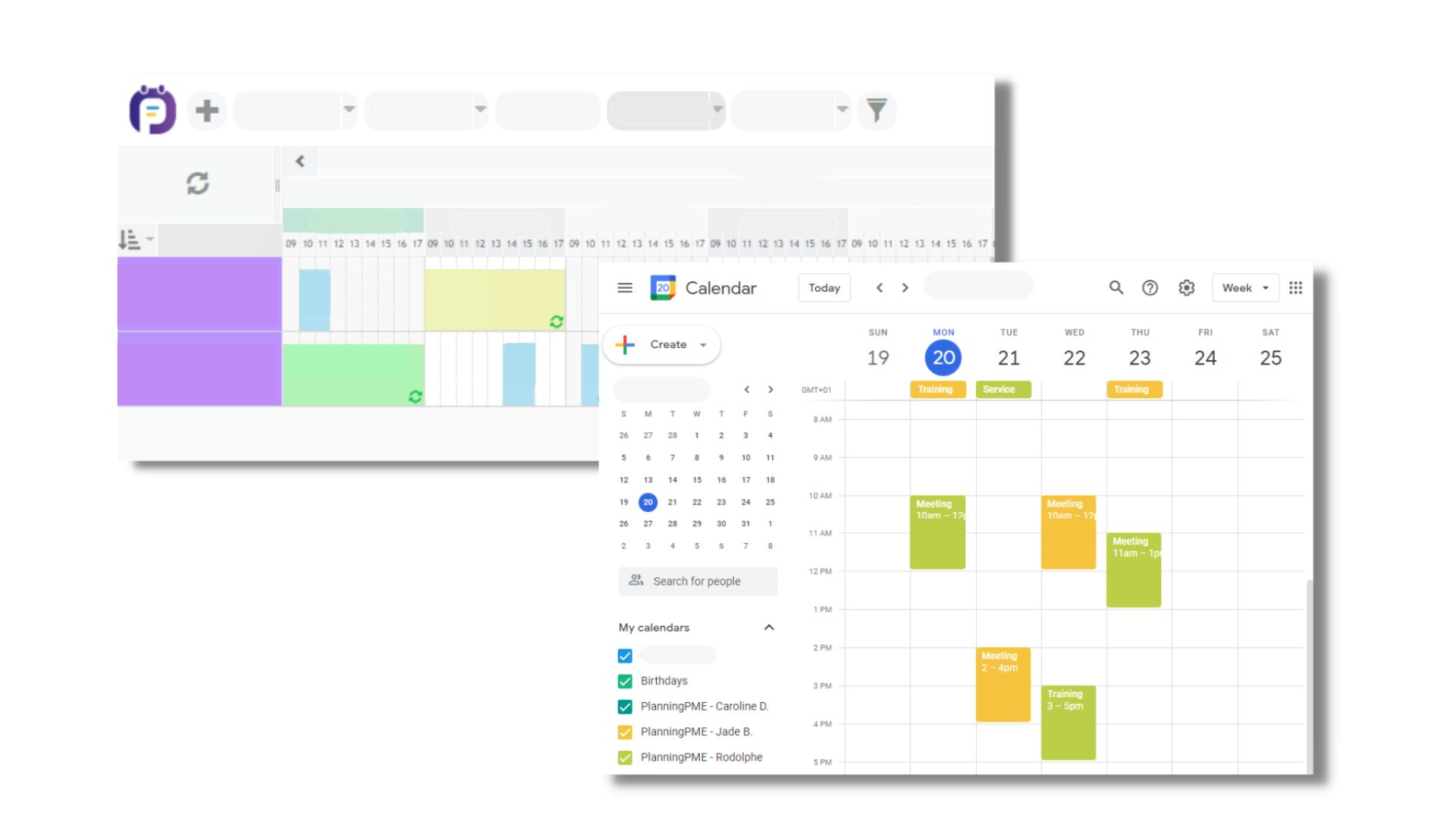 Sincronización del software PlanningPME y Google Calendar
