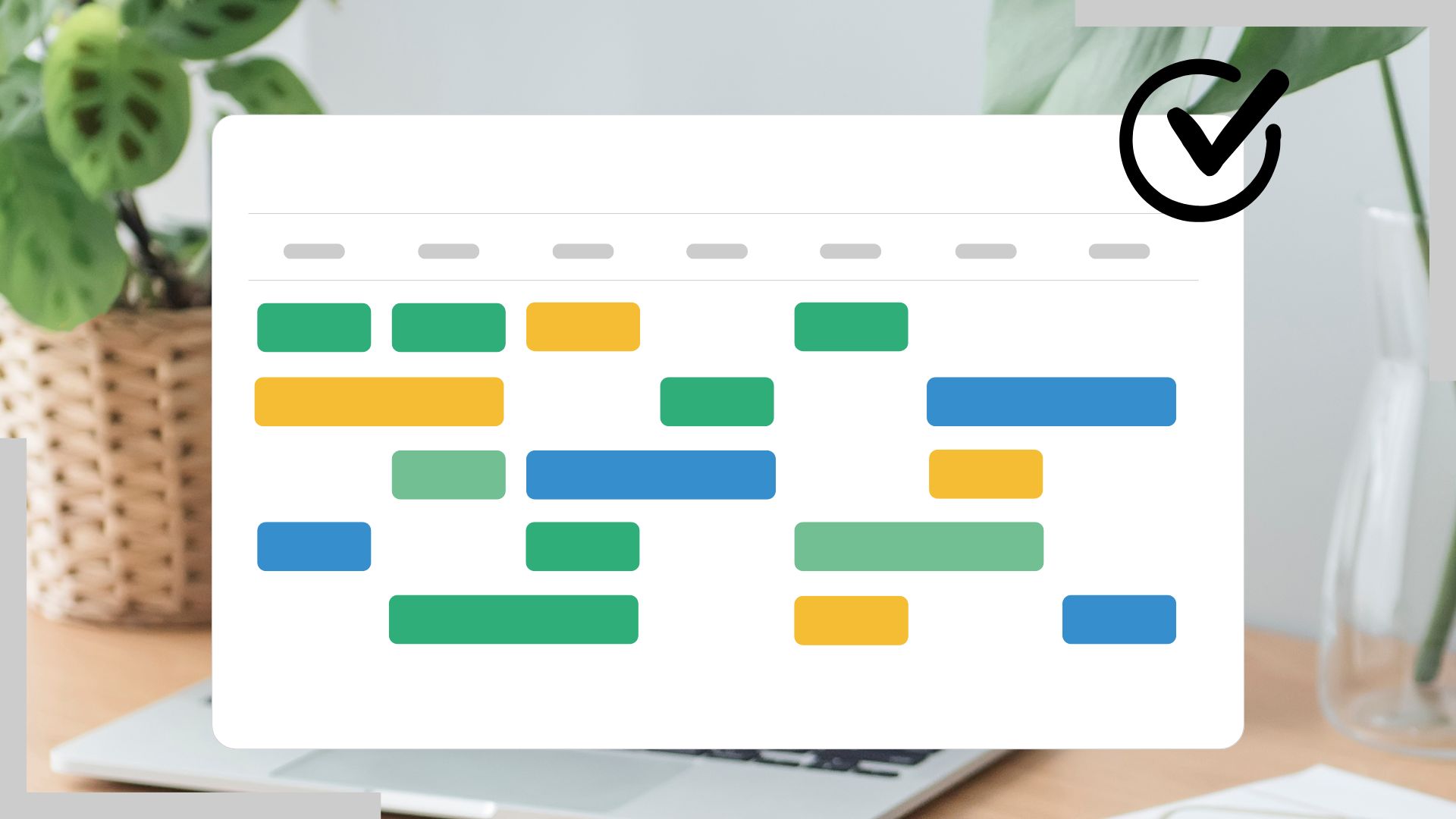 	Ilustraci�n de una planificaci�n semanal organizada con tareas de colores de lunes a domingo